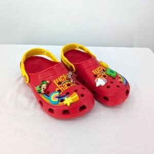 Crocs x Lucky Charms Clogs Women's 7 / Men's 5‎ Red Cereal Collab w/Jibbitz Y2K